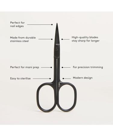 Mylee Straight Edge Nail Scissors Professional Sleek Matte Black Stainless Steel Salon-Quality Nail Scissors for Precision Trimming of Nail Edges and Creating Straighter Shapes - Buy Online on SooperMarket.com