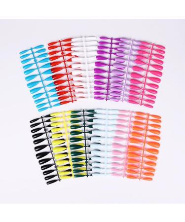 Dajidafu 1 Set Almond Press on Nails Artificial Fingernails Water Drop Style Pointed Art Decals DIY Beauty Tool Decorations - Buy Online on SooperMarket.com
