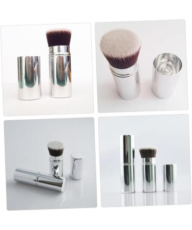 minkissy Cosmetic Applicator Retractable Brush Travel Makeup Dense Foundation Brush Retractable Makeup Brush Retractable Powder Brush Foundation Makeup Tool Metal With Cover - Buy Online on SooperMarket.com