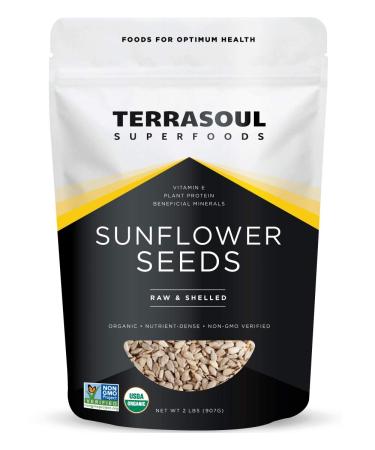 Terrasoul Superfoods Organic Hulled Sunflower Seeds 2 Pounds