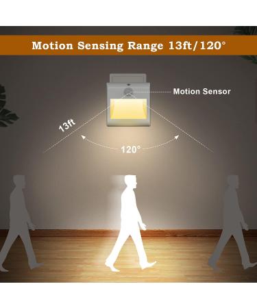 Suright Night Light Socket with Motion Detector - 2 Dimmable Brightness Modes for Kids' Room Bedroom Stairs & Kitchen - Warm White 2800-3500K - Buy Online on SooperMarket.com
