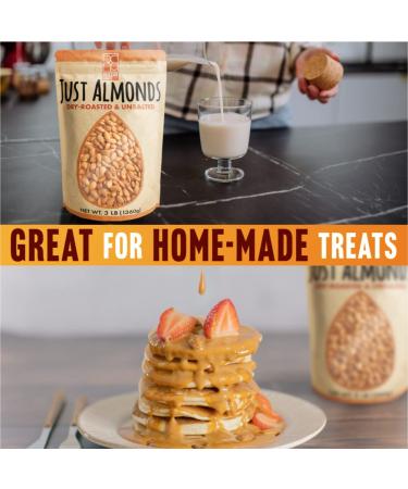 Roastery Coast - Daily Nuts Just Roasted Almonds | Almonds Bulk 3 LB | Unsalted Nuts| Slow Dry Roasted | Steam Pasteurized | Plant Protein | Gluten Free | Non-GMO | Low carb | Keto Snack | Prime Snack A. Unsalted - Buy Online on SooperMarket.com