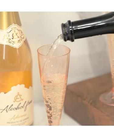 Homy Feel Rose Gold Glitter Plastic Champagne Flutes - 30 Pack, 5oz Disposable Glasses for Party & Mimosa Bar - Buy Online on SooperMarket.com