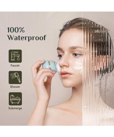 Electric Face Scrubber with Cleansing Station | Wireless Charging | 3 Brush Heads | Green - Buy Online on SooperMarket.com
