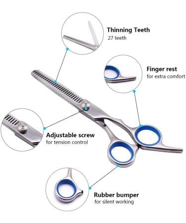 Maxshop Professional Dog Grooming Scissors Set - Titanium Stainless Steel Thinning Shears for Dogs & Cats - Set of 3 - Buy Online on SooperMarket.com