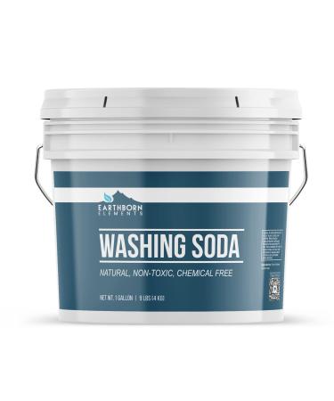 Earthborn Elements Washing Soda (1 Gallon), Soda Ash, Sodium Carbonate, Non-Toxic Laundry Booster 9 Pound (Pack of 1)