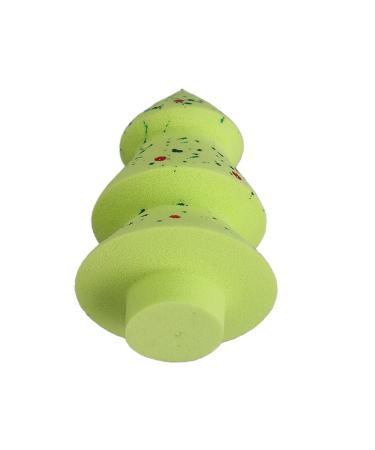 Green Christmas Tree Sequin Powder Puff Breathable Powder Puff for Lasting Makeup