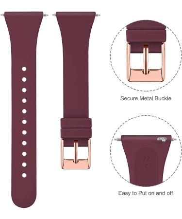 10 Pack Slim Bands Compatible with Fitbit Versa 2 for Women Men - Soft Silicone Replacement Wristbands - Small Size - Wine Red/Navy Blue/Dark Green/White/Light Blue/Black/Gray/Mint - Metal Buckle - Fits Fitbit Versa, Versa 2, Versa Lite - Buy Online on SooperMarket.com