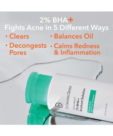 Dr Dennis Gross Alpha Beta 2% BHA+ Breakout Solution - Minimize Pores & Prevent Breakouts - 5 Fl Oz | International Shipping Available - Buy Online on SooperMarket.com