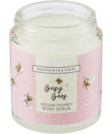 Heathcote & Ivory Busy Bees Body Scrub | Enriched With Essential Oils | Exfoliate & Invigorate Dry Skin | Cruelty Free & Vegan Friendly | 110g - Buy Online on SooperMarket.com