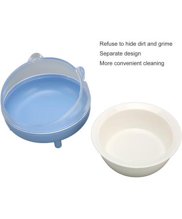 Elevated Blue Ceramic Cat Bowl - Increased Ceramic Food Bowls for Cats & Kittens - Durable Inclined Design - Buy Online on SooperMarket.com