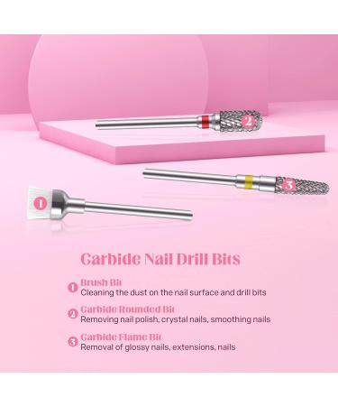 Maquita Nail Miller Attachments - 4 Ceramics & 8 Tungsten Alloy Bits for Gel & Acrylic Nails - Professional Manicure & Pedicure Accessories - Buy Online on SooperMarket.com