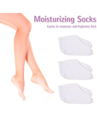 Heyu-Lotus Moisturizing Socks - 6 Pairs Overnight Foot Spa Cotton Socks for Dry Cracked Feet - Buy Online on SooperMarket.com