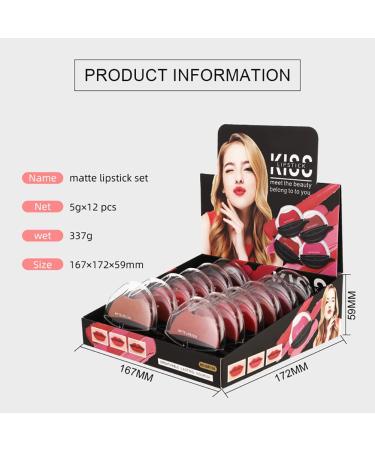 Ofanyia 12PCS Matte Lipstick Set - Long-lasting, Waterproof & Smudge Proof - Gift for Girls and Women - Buy Online on SooperMarket.com