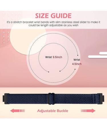 Enkic Elastic Nylon Watch Band 5-Pack for Fitbit Inspire 2/Inspire/Inspire HR - Black/Beige/Burgundy/Indigo/Gray - Buy Online on SooperMarket.com