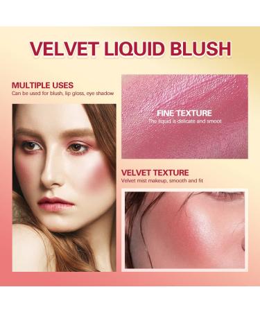 WALULAN Liquid Blush - Long Lasting Waterproof Matte Formula - Shades 02 | Natural Moisturizing Blush - Buy Online on SooperMarket.com