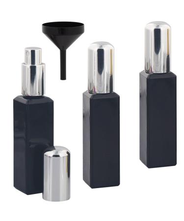 Buy Set of 3 Black 30ml Glass Atomizer Bottles for Perfume - Kosmetex - Buy Online on SooperMarket.com