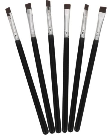 Baluue 18 Pcs Flat Eyebrow Brush Eyeliner Makeup Brush Travel Makeup Brush Eye Brush Artificial Fiber Black - Buy Online on SooperMarket.com