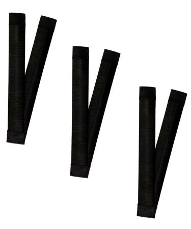 3 Pcs Fast Bun Maker Magic Hair Donut Bun Maker French Twist Hair Fold Wrap Snap Band Special Hair Bun Maker Easy Snap Doughnut Styling Easy & Fast Hair Buns for Girls Women (Black)