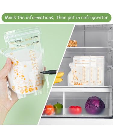 AOLO 130 BPA-Free Breast Milk Storage Bags - 250ml Spout-Proof & Space-Saving for Freezing & Breastfeeding - Buy Online on SooperMarket.com