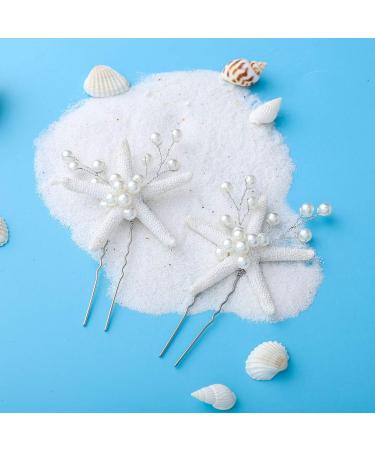 Barogirl Wedding Starfish Hair Pins Set - Bridal Beach Hair Accessories for Women/Girls (Silver) - Buy Online on SooperMarket.com