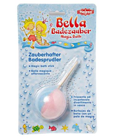 Heless 7007 - Bath bomb for children in lollipop shape in pink for a sparkling bubbling bathing experience