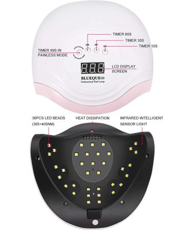 168W UV LED Nail Lamp for Fast Gel Nail Drying - Professional Salon Tool with 4 Timer Settings - Auto Sensor for Fingernail and Toenail - 1 Count - Buy Online on SooperMarket.com