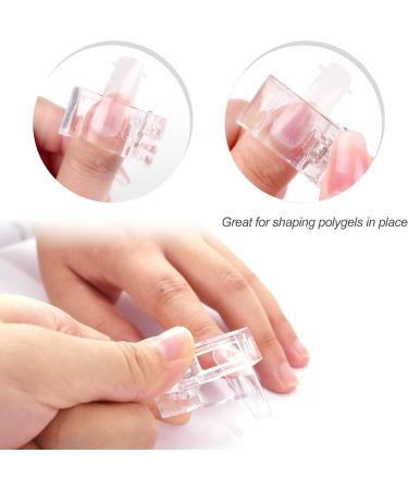 Sularpek 5 Pcs Transparent Nail Clip Polygel Nail Clip Polygel Nail Clamps for Quick Building Gel Nail Tips Clip Plastic Finger Extension UV LED Builder for DIY Manicure Nail Art. - Buy Online on SooperMarket.com
