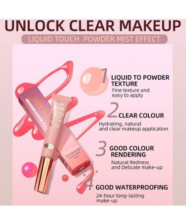 SWETIYOU Blush Beauty Wand - Liquid Blush with Cushion Applicator for Natural Dewy Finish - Long-Wearing Lightweight Blendable Rouge Stick (Orange Pink) - Buy Online on SooperMarket.com