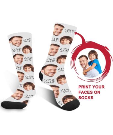 Personalized Photo Socks for Men & Women - Custom Aolun Black & Gray Socks - Perfect Couple Gift S/M Size - Buy Online on SooperMarket.com