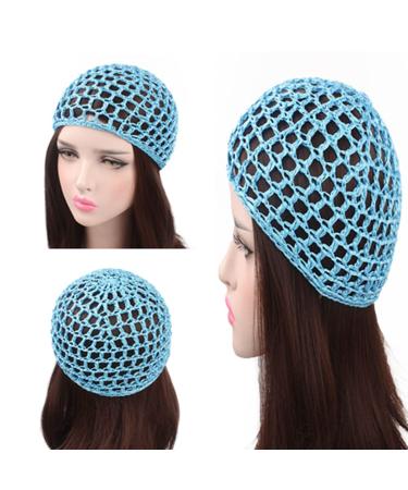 3PCS Mesh Crochet Hair Nets for Women - Short, Thick Cap for Night Sleeping (Blue Black Pink) - Buy Online on SooperMarket.com