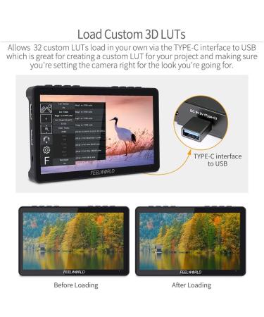 Feelworld F5 Pro V4 6 Touch Screen DSLR Camera Monitor - 3D LUT, F970 Kit, Wireless Transmission - IPS FHD 1920x1080, 4K HDMI, Tilt Arm - Buy Online on SooperMarket.com