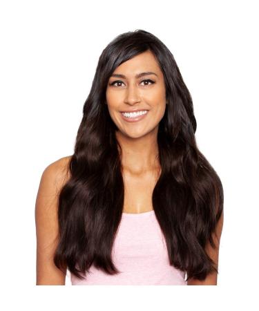 Super Thick Deluxe Clip-in Hair Extensions - 100% Remy Human Hair 18 Inch 210g - Intense Dark Brown #2 - International Shipping - Buy Online on SooperMarket.com