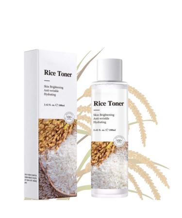 Trendyfave Rice Toner for Face Skincare Rice Water Sooths Skin Anti-Wrinkle Care Natural Rice Face Hydrating Toner Natural Glow Essence Toning Solution with Rice Extract for All Skin Type
