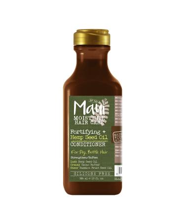 Maui Moisture Fortifying + Hemp Seed Oil Hydrating Vegan Conditioner for Dry Hair SiliconeFree SulfateFree Surfactant Aloe Conditioner to Strengthen Weak or Brittle Hair 13 Fl Oz