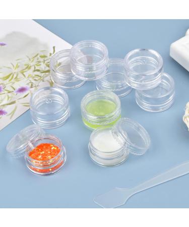 Pinsheng 50-Piece Clear Empty Cosmetic Containers - 5ml Travel Cream Jars with Lids Nail Art Jars & Spatula for Lip Balm & Lotion - Buy Online on SooperMarket.com