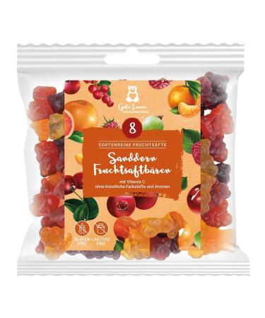 Naschlabor x good mood fruit juice bear |Sea buckthorn |20% variety pure fruit juices with real sea buckthorn |Without artificial dyes and flavor enhancersGluten and lactose-free sanddorn 150 g (1 Pack)