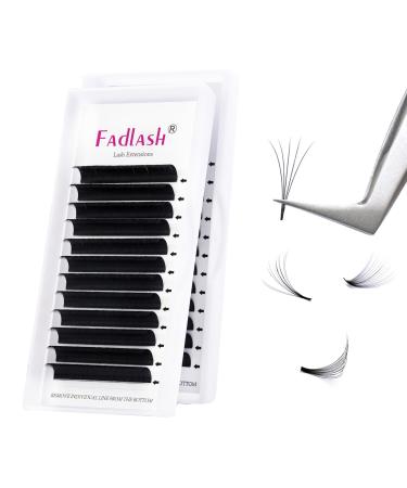 Fadlash Easy Fan Lashes D Curl 0.03 11mm Single Lashes Russian Lashes Natural Look Self Fanning Eye Lashes Automatic Blooming Russian Eyelashes Extensions(0.03-D-11) 11 mm 0.03-D