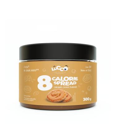 LOCCO 8 Calorie Spread Caramel-Cookies Flavour Only 8 Calories Per Portion Low Fat Cream No Added Sugar No Palm Oil Keto Diet Vegetarian Smooth Paste Sweet Snack 300 g