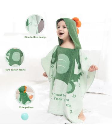Supgomax Hooded Bathing Poncho for Kids | Cartoon Dinosaur Beach Towel & Baby Hooded Bath Towel | Absorbent and Fun for Swimming & Showers - Buy Online on SooperMarket.com