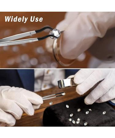 TAMOSH 3 Pack Non-Marring Tweezers - Silicone & Rubber Tips for Precision Lab Work | Curved & Flat Tweezers Ideal for Crafts & Electronics - Buy Online on SooperMarket.com
