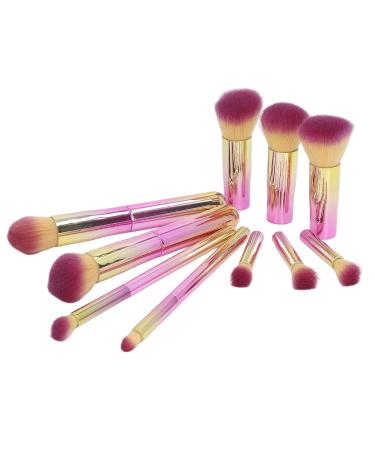 Zetiling 10PCS Makeup Brush Set - Portable Eyebrow Eyeshadow Powder & Concealer Brushes for Flawless Makeup Application - Buy Online on SooperMarket.com