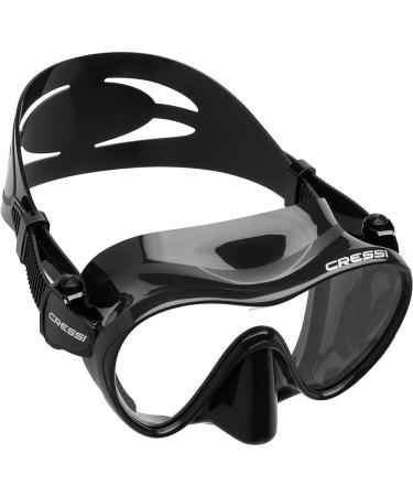 Cressi Scuba Diving Snorkeling Frameless Mask - Black - Single Lens