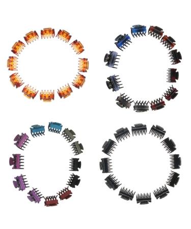 F Fityle 12-Piece Black Resin Mini Hair Clip Set - Hair Grippers & Claw Clips | Stylish Hair Accessories for All Hair Types - International Shipping - Buy Online on SooperMarket.com