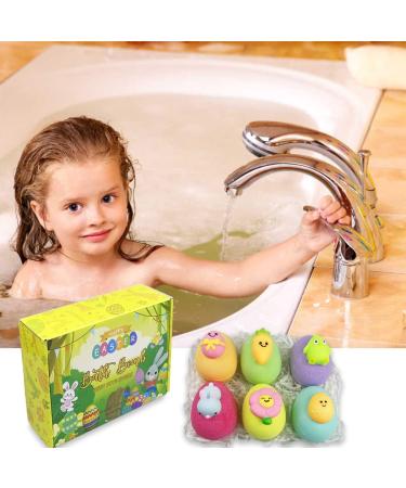 QINGQIU 6 Pack Easter Bubble Bath Bombs with Squishy Toys - Kids Easter Basket Stuffers - Buy Online on SooperMarket.com