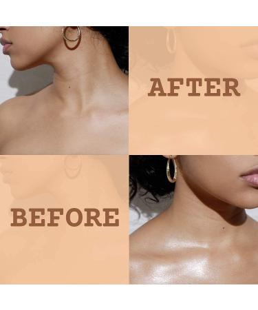 Luxurious Face & Body Shimmer Infused with Shea Butter, Marula Oil, Jojoba Oil, and Vitamin C for Healthy Glowing Skin | Waterproof Moisturizing Formula | Glistening Bronze | 3 fl oz - Buy Online on SooperMarket.com