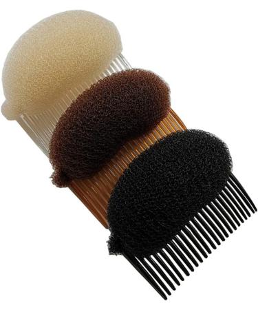 Haifly 6 Pieces Sponge Hair Former Comb Set - Updo Styling Accessories in Black & Coffee | International Shipping Available - Buy Online on SooperMarket.com
