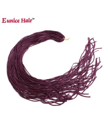 3 Packs Eunice Hair #99J Synthetic Crochet Braids - 28 Inch Soft Goddess Mambo Hair Extensions - Box Braids (28 Roots/Pack) - Buy Online on SooperMarket.com