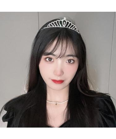 Wiwpar Crystal Rhinestone headband Silver Crystal Headband Princess Queen Headpiece Hair Accessories Headband for Women Girls Wedding Birthday Gift (Type1)