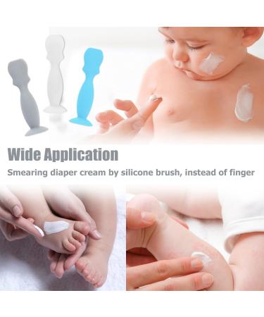 Baby Diaper Cream Spatula 3 Pack Baby Diaper Brush Baby Cream Applicator Silicone Diaper Cream Spatulas Brush for Newborn Baby - Buy Online on SooperMarket.com